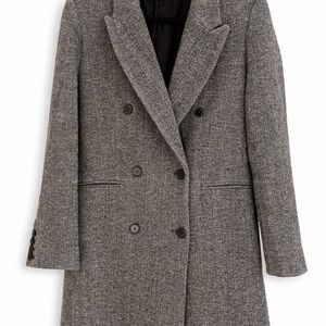 Zara Women's Gray Double-Breasted Coat